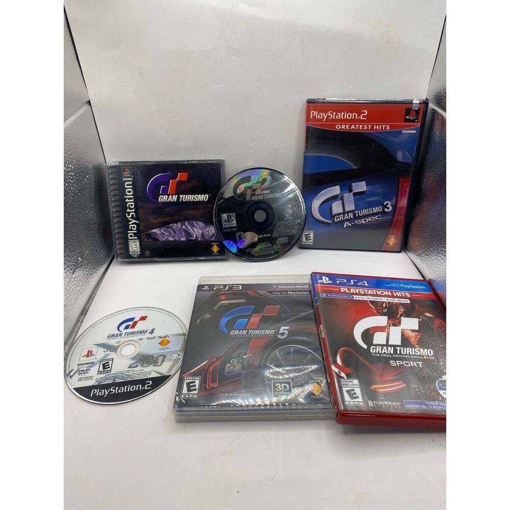 Gran Turismo 1 2 3 4 5 Ps1 Ps2 ps3 ps4 PlayStation 1 2 3 4 Racing collection